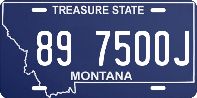 MT license plate 897500J