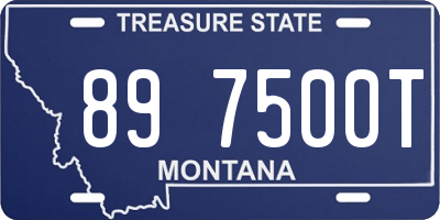MT license plate 897500T