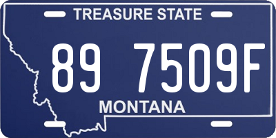 MT license plate 897509F