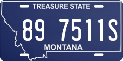 MT license plate 897511S