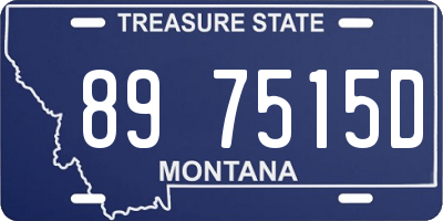 MT license plate 897515D