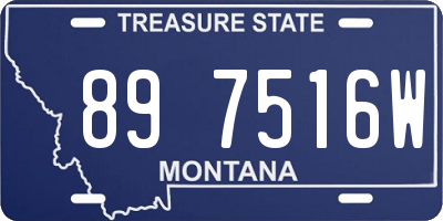 MT license plate 897516W