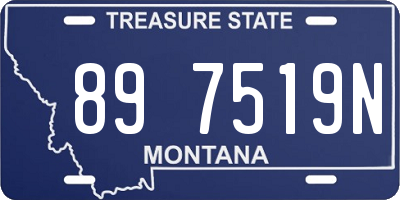 MT license plate 897519N