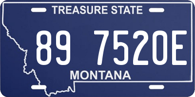 MT license plate 897520E