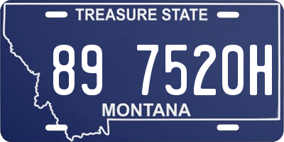 MT license plate 897520H