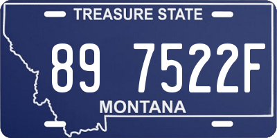 MT license plate 897522F
