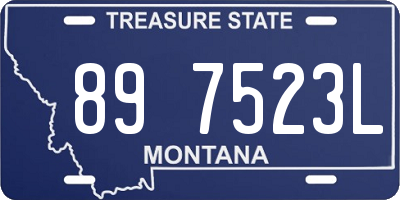 MT license plate 897523L