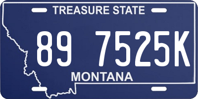MT license plate 897525K