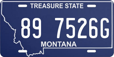 MT license plate 897526G
