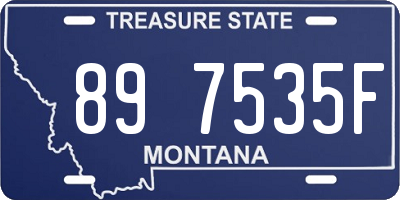 MT license plate 897535F