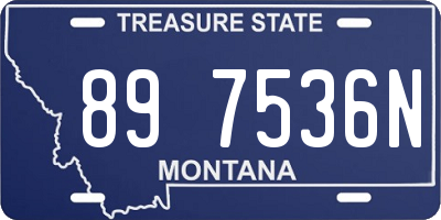 MT license plate 897536N
