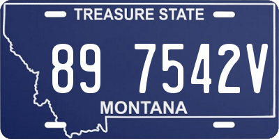 MT license plate 897542V