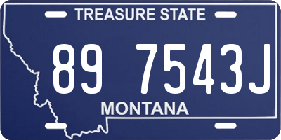 MT license plate 897543J