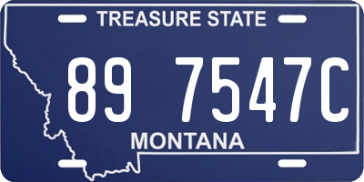 MT license plate 897547C