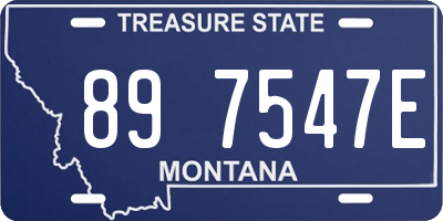MT license plate 897547E