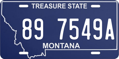 MT license plate 897549A