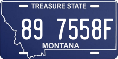 MT license plate 897558F