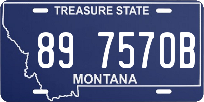 MT license plate 897570B