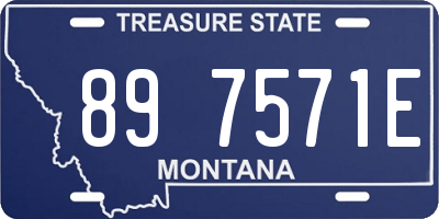 MT license plate 897571E