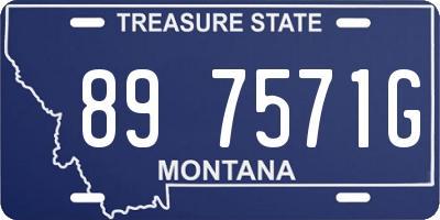 MT license plate 897571G