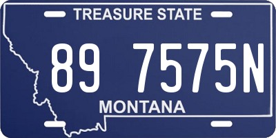 MT license plate 897575N