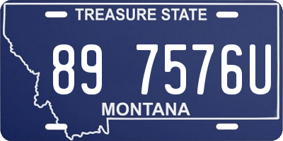 MT license plate 897576U