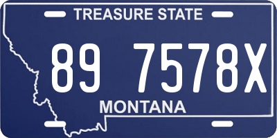 MT license plate 897578X