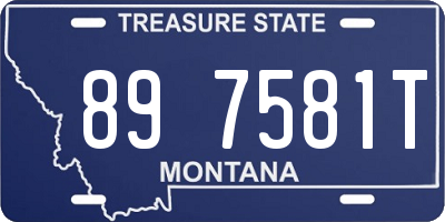 MT license plate 897581T
