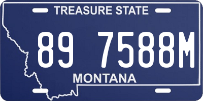 MT license plate 897588M