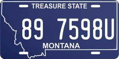 MT license plate 897598U