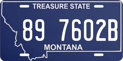 MT license plate 897602B