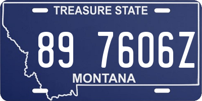 MT license plate 897606Z