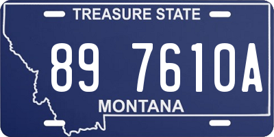 MT license plate 897610A