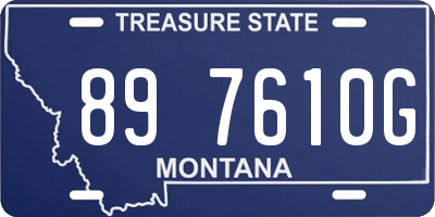 MT license plate 897610G