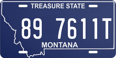 MT license plate 897611T