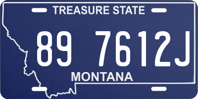 MT license plate 897612J