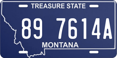 MT license plate 897614A