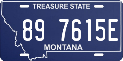 MT license plate 897615E