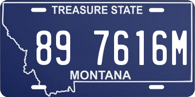 MT license plate 897616M