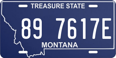 MT license plate 897617E
