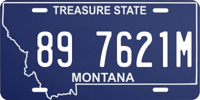 MT license plate 897621M