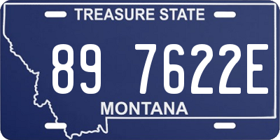 MT license plate 897622E