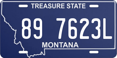 MT license plate 897623L