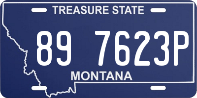 MT license plate 897623P