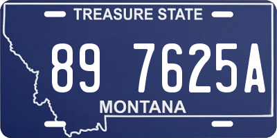 MT license plate 897625A