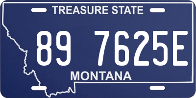 MT license plate 897625E