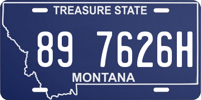 MT license plate 897626H