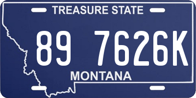 MT license plate 897626K