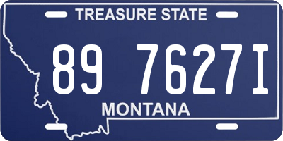 MT license plate 897627I