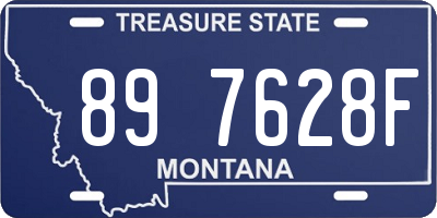 MT license plate 897628F